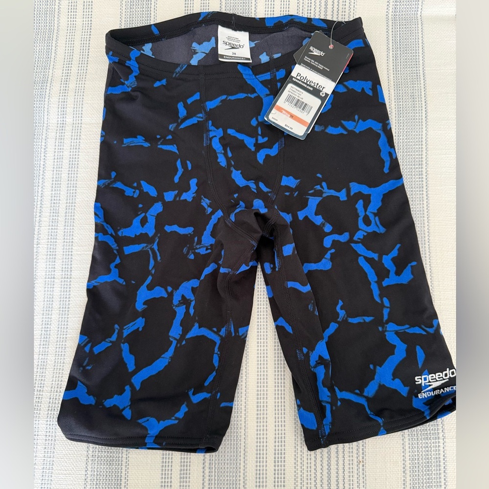 Speedo Endurance Black and Blue Swimwear